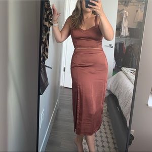 Abercrombie and Fitch High-Slit Midi Skirt Set